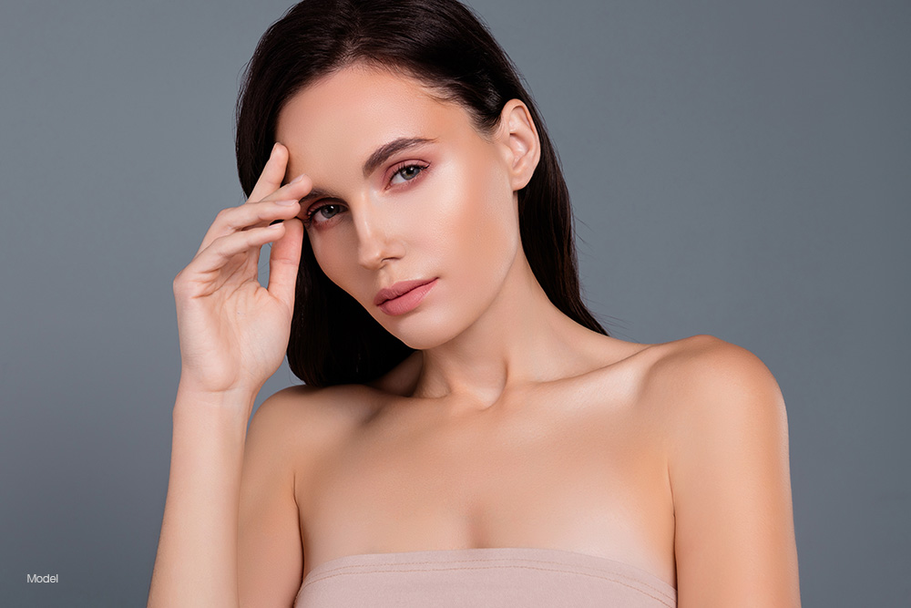 woman with glowing skin